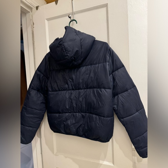 DARK NAVY BLUE SHORT PUFFER - Picture 2 of 4
